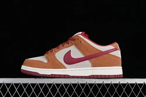 All Categories Nk SB Dunk Series Nk SB Dunk Low Low-top sneakers Foreign trade version Nk SB Dunk Low Pro Brown and red color SB low-top casual sneakers BQ6817-202